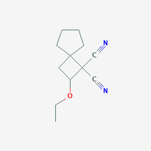 molecular formula C12H16N2O B396891 2-Ethoxyspiro[3.4]octane-1,1-dicarbonitrile 