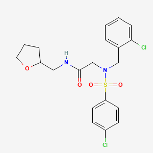 N~2~-(2-chlorobenzyl)-N~2~-[(4-chlorophenyl)sulfonyl]-N~1~-(tetrahydro-2-furanylmethyl)glycinamide