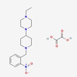 molecular formula C20H30N4O6 B3968932 1-ethyl-4-[1-(2-nitrobenzyl)-4-piperidinyl]piperazine oxalate 