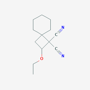 molecular formula C13H18N2O B396894 2-Ethoxyspiro[3.5]nonane-1,1-dicarbonitrile 