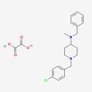 molecular formula C22H27ClN2O4 B3968954 N-benzyl-1-(4-chlorobenzyl)-N-methyl-4-piperidinamine oxalate 