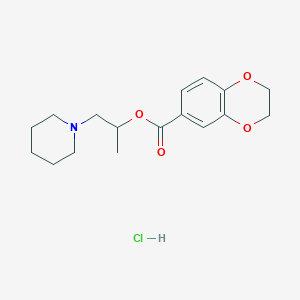 molecular formula C17H24ClNO4 B3968967 1-piperidin-1-ylpropan-2-yl 2,3-dihydro-1,4-benzodioxine-6-carboxylate;hydrochloride 