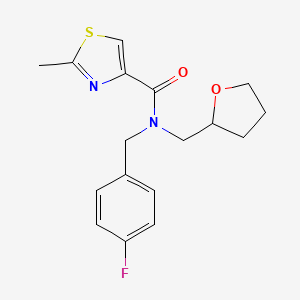 N-(4-fluorobenzyl)-2-methyl-N-(tetrahydrofuran-2-ylmethyl)-1,3-thiazole-4-carboxamide