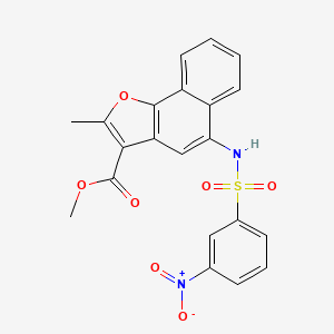 molecular formula C21H16N2O7S B3969021 Methyl 2-methyl-5-[(3-nitrophenyl)sulfonylamino]benzo[g][1]benzofuran-3-carboxylate 