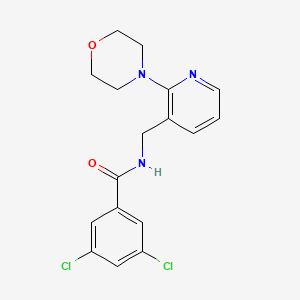 3,5-dichloro-N-[(2-morpholin-4-ylpyridin-3-yl)methyl]benzamide