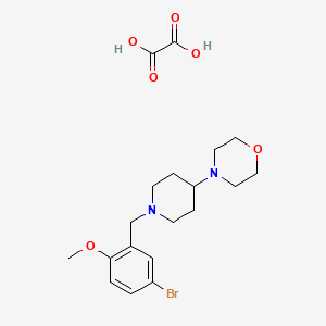 4-[1-[(5-Bromo-2-methoxyphenyl)methyl]piperidin-4-yl]morpholine;oxalic acid