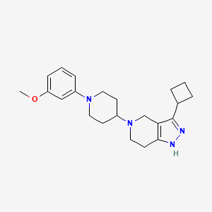 3-cyclobutyl-5-[1-(3-methoxyphenyl)piperidin-4-yl]-4,5,6,7-tetrahydro-1H-pyrazolo[4,3-c]pyridine