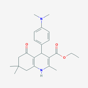 molecular formula C23H30N2O3 B396912 Ethyl 4-[4-(dimethylamino)phenyl]-2,7,7-trimethyl-5-oxo-1,4,5,6,7,8-hexahydroquinoline-3-carboxylate CAS No. 181480-23-9