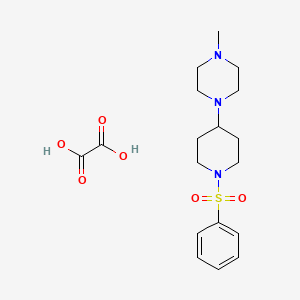 1-[1-(Benzenesulfonyl)piperidin-4-yl]-4-methylpiperazine;oxalic acid