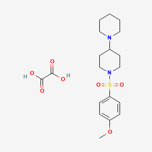 molecular formula C19H28N2O7S B3969133 1'-[(4-methoxyphenyl)sulfonyl]-1,4'-bipiperidine oxalate 