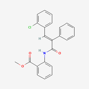 molecular formula C23H18ClNO3 B3969141 methyl 2-[[(E)-3-(2-chlorophenyl)-2-phenylprop-2-enoyl]amino]benzoate 