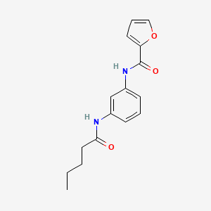 molecular formula C16H18N2O3 B3969157 N-[3-(pentanoylamino)phenyl]furan-2-carboxamide 