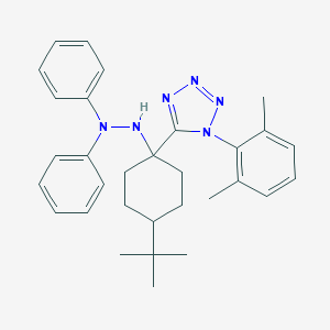 molecular formula C31H38N6 B396916 5-[4-tert-butyl-1-(2,2-diphenylhydrazino)cyclohexyl]-1-(2,6-dimethylphenyl)-1H-tetraazole 