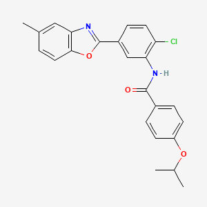 N-[2-chloro-5-(5-methyl-1,3-benzoxazol-2-yl)phenyl]-4-(propan-2-yloxy)benzamide