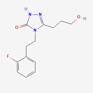 molecular formula C13H16FN3O2 B3969197 4-[2-(2-fluorophenyl)ethyl]-5-(3-hydroxypropyl)-2,4-dihydro-3H-1,2,4-triazol-3-one 