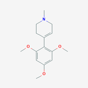 molecular formula C15H21NO3 B039692 1-Methyl-4-(2,4,6-trimethoxyphenyl)-1,2,3,6-tetrahydropyridine CAS No. 113225-07-3