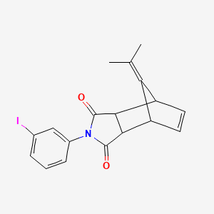 molecular formula C18H16INO2 B3969208 2-(3-iodophenyl)-8-(propan-2-ylidene)-3a,4,7,7a-tetrahydro-1H-4,7-methanoisoindole-1,3(2H)-dione 