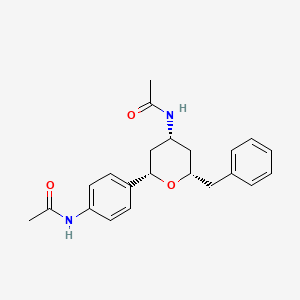 N-[(2S,4R,6S)-2-(4-acetamidophenyl)-6-benzyloxan-4-yl]acetamide