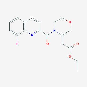 ethyl {4-[(8-fluoroquinolin-2-yl)carbonyl]morpholin-3-yl}acetate