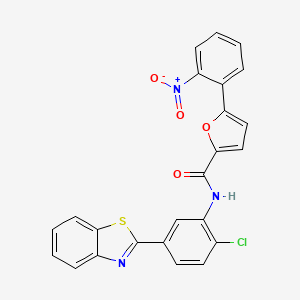 N-[5-(1,3-benzothiazol-2-yl)-2-chlorophenyl]-5-(2-nitrophenyl)-2-furamide