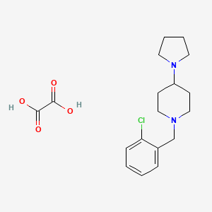 molecular formula C18H25ClN2O4 B3969285 1-(2-chlorobenzyl)-4-(1-pyrrolidinyl)piperidine oxalate 