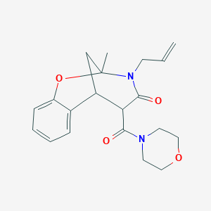 9-Methyl-12-(morpholine-4-carbonyl)-10-prop-2-enyl-8-oxa-10-azatricyclo[7.3.1.02,7]trideca-2,4,6-trien-11-one