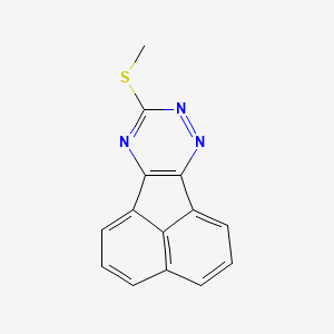 molecular formula C14H9N3S B3969319 9-(甲硫基)苊并[1,2-e][1,2,4]三嗪 