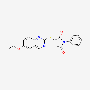 3-[(6-ethoxy-4-methyl-2-quinazolinyl)thio]-1-phenyl-2,5-pyrrolidinedione