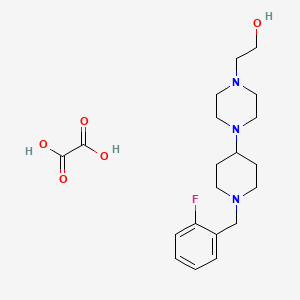 2-[4-[1-[(2-Fluorophenyl)methyl]piperidin-4-yl]piperazin-1-yl]ethanol;oxalic acid