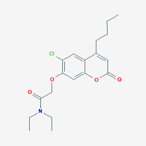 molecular formula C19H24ClNO4 B3969346 2-[(4-butyl-6-chloro-2-oxo-2H-chromen-7-yl)oxy]-N,N-diethylacetamide 