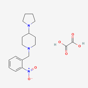 molecular formula C18H25N3O6 B3969357 1-[(2-Nitrophenyl)methyl]-4-pyrrolidin-1-ylpiperidine;oxalic acid 