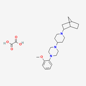 molecular formula C25H37N3O5 B3969394 1-(1-bicyclo[2.2.1]hept-2-yl-4-piperidinyl)-4-(2-methoxyphenyl)piperazine oxalate 