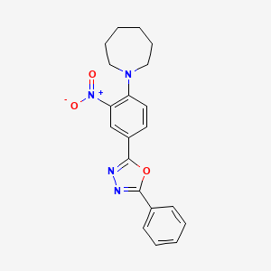 1-[2-nitro-4-(5-phenyl-1,3,4-oxadiazol-2-yl)phenyl]azepane