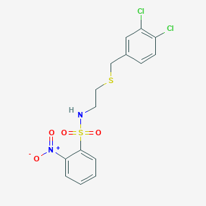 N-{2-[(3,4-dichlorobenzyl)thio]ethyl}-2-nitrobenzenesulfonamide