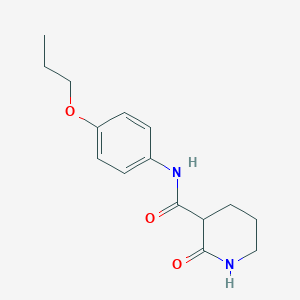 molecular formula C15H20N2O3 B3969428 2-oxo-N-(4-propoxyphenyl)piperidine-3-carboxamide 