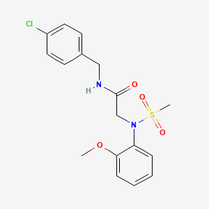 N-[(4-chlorophenyl)methyl]-2-(2-methoxy-N-methylsulfonylanilino)acetamide