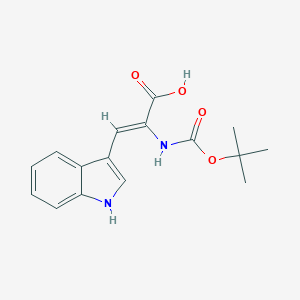 molecular formula C16H18N2O4 B396944 2-[(tert-butoxycarbonyl)amino]-3-(1H-indol-3-yl)acrylic acid CAS No. 117567-96-1