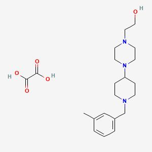 molecular formula C21H33N3O5 B3969443 2-{4-[1-(3-methylbenzyl)-4-piperidinyl]-1-piperazinyl}ethanol ethanedioate (salt) 