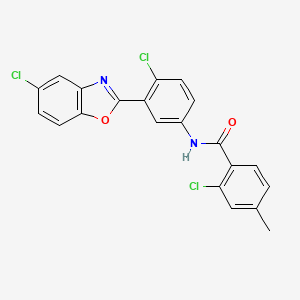 2-chloro-N-[4-chloro-3-(5-chloro-1,3-benzoxazol-2-yl)phenyl]-4-methylbenzamide