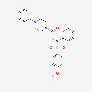 4-ethoxy-N-[2-oxo-2-(4-phenyl-1-piperazinyl)ethyl]-N-phenylbenzenesulfonamide