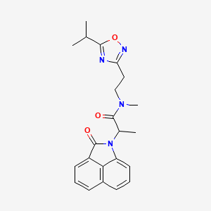 N-[2-(5-isopropyl-1,2,4-oxadiazol-3-yl)ethyl]-N-methyl-2-(2-oxobenzo[cd]indol-1(2H)-yl)propanamide