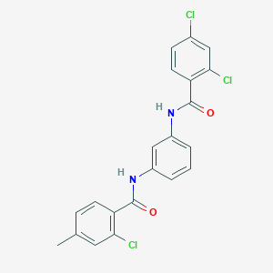 molecular formula C21H15Cl3N2O2 B3969466 2,4-dichloro-N-(3-{[(2-chloro-4-methylphenyl)carbonyl]amino}phenyl)benzamide 