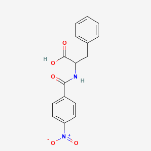 molecular formula C16H14N2O5 B3969471 N-(4-硝基苯甲酰)苯丙氨酸 CAS No. 24758-96-1