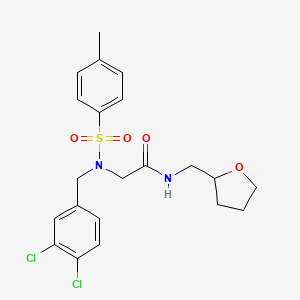 N~2~-(3,4-dichlorobenzyl)-N~2~-[(4-methylphenyl)sulfonyl]-N~1~-(tetrahydro-2-furanylmethyl)glycinamide