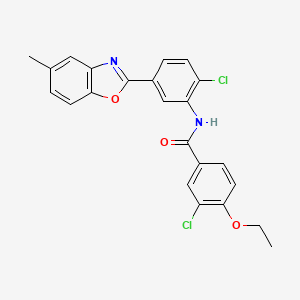 molecular formula C23H18Cl2N2O3 B3969522 3-chloro-N-[2-chloro-5-(5-methyl-1,3-benzoxazol-2-yl)phenyl]-4-ethoxybenzamide 