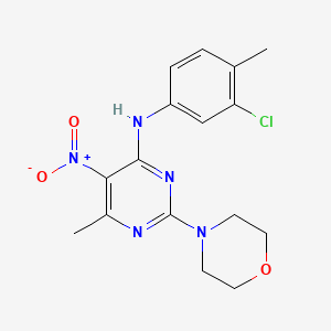 N-(3-chloro-4-methylphenyl)-6-methyl-2-(morpholin-4-yl)-5-nitropyrimidin-4-amine