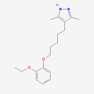 molecular formula C18H26N2O2 B396954 4-[5-(2-ethoxyphenoxy)pentyl]-3,5-dimethyl-1H-pyrazole 