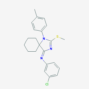 N-(3-chlorophenyl)-N-[1-(4-methylphenyl)-2-(methylsulfanyl)-1,3-diazaspiro[4.5]dec-2-en-4-ylidene]amine