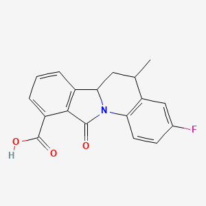 3-fluoro-5-methyl-11-oxo-5,6,6a,11-tetrahydroisoindolo[2,1-a]quinoline-10-carboxylic acid