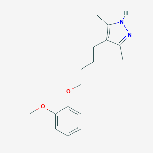 molecular formula C16H22N2O2 B396956 4-[4-(2-methoxyphenoxy)butyl]-3,5-dimethyl-1H-pyrazole 
